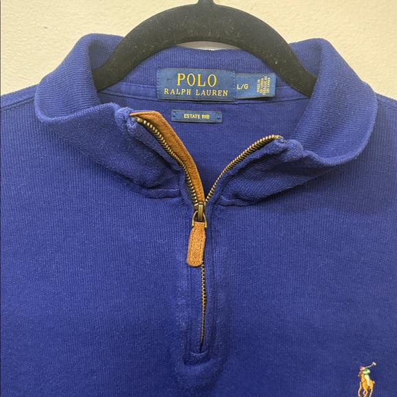 POLO RALPH LAUREN 1/3 Zip Estate Rib Sweater - Picture 4 of 13